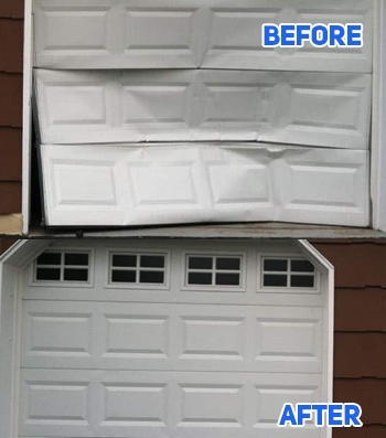 garage door before and after